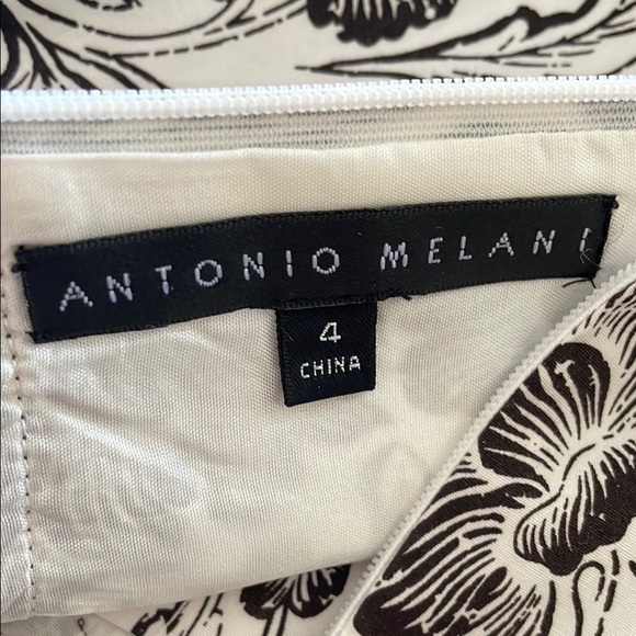 Antonio Melani Floral Black and White Women's Dress, size 4 - Picture 9 of 12